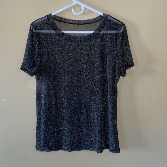 Sheer Sparkle Shirt | Sz medium - Picture 2 of 4